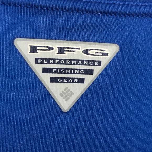 Columbia PFG Omni-Shade Dri Fit Long Sleeve Shirt Blue Men's Size Medium - Picture 10 of 11